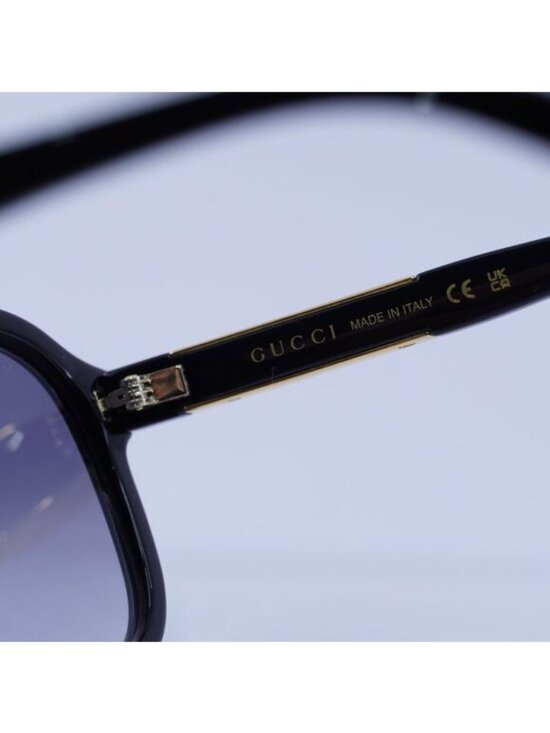 Gucci GG1188S 002 Sunglasses Black Aviator Frame, Grey Lenses